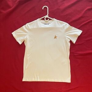 Golden Goose White Tee with gold Star Logo